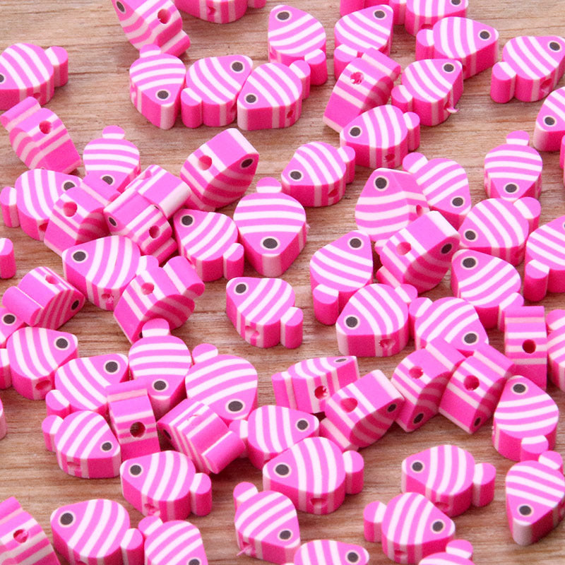 Wholesale 20pcs Soft Pottery Perforated Tablets Animal Fruit Heart Beads